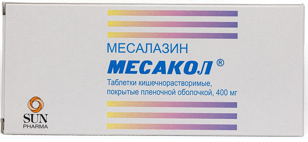 Месакол 400мг 50 шт. таблетки кишечнорастворимые, покрытые пленочной оболочкой